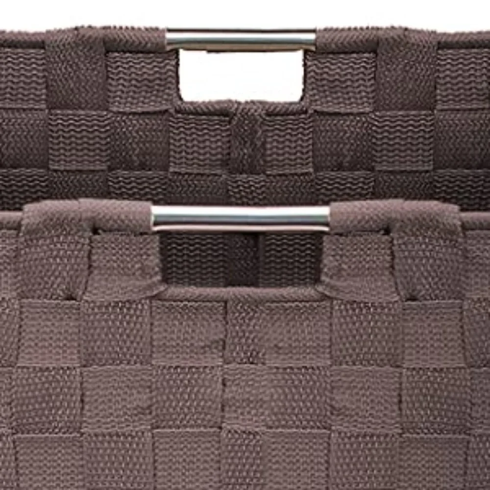 Woven Storage Basket with Built-in Handles